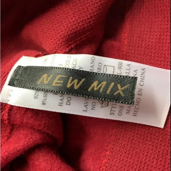 New Mix Premium Fleece Leggings In Crimson Red - Picture 4 of 6